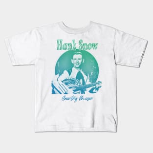 Hank Snow// green solid style, Kids T-Shirt